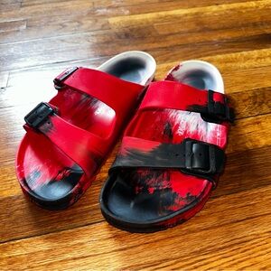 Men’s Arizona Red and Black Sandals